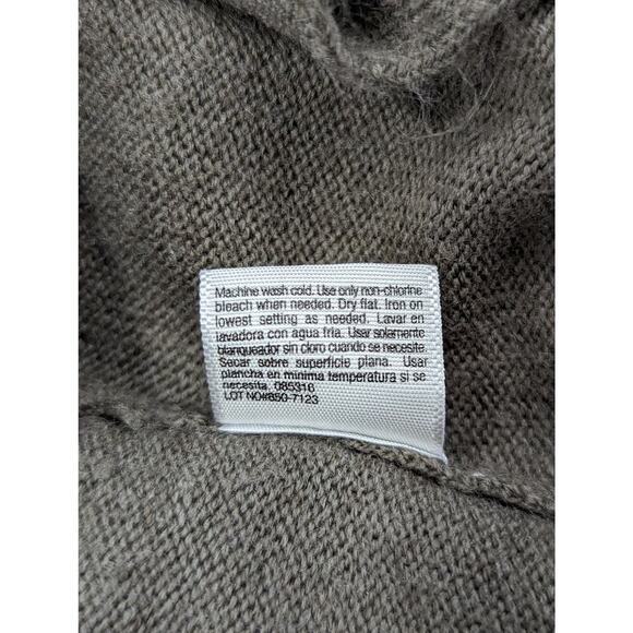 A.N.A.! DOVE GRAY KNIT RUFFLE FRONT OPEN CARDI SWEATER! FRILLY FAB! SZ L - Picture 5 of 7